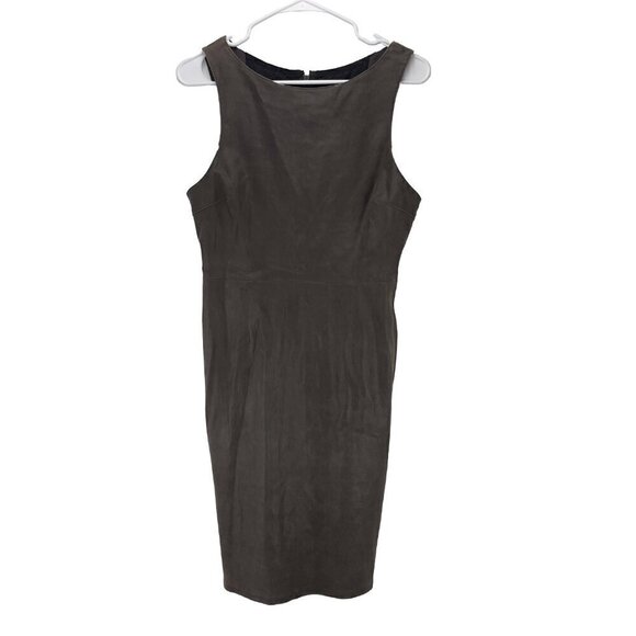 ALICE + OLIVIA Leather Lambskin Evening Cocktail Sheat Pencil Designer Dress s 8 - Picture 2 of 10